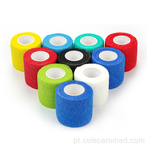 Bandagem coesiva auto-adesiva colorida